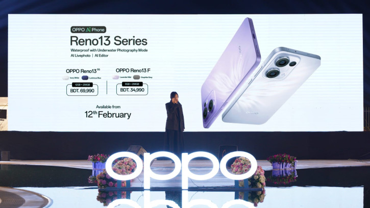 পানির নিচে ছবি-ভিডিও ধারণে সক্ষম প্রথম স্মার্টফোন অপো রেনো ১৩ সিরিজ 